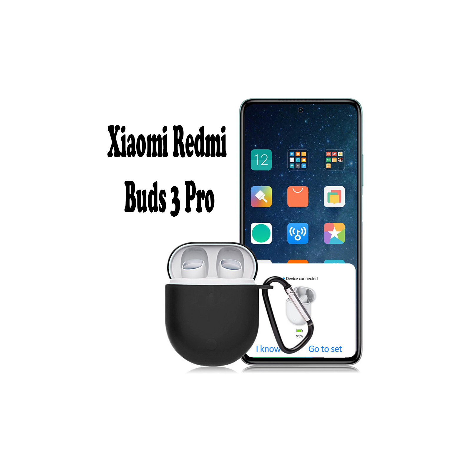 Чехол для наушников BeCover Silicon для Xiaomi Redmi Buds 3 Pro Black (707461) изображение 4