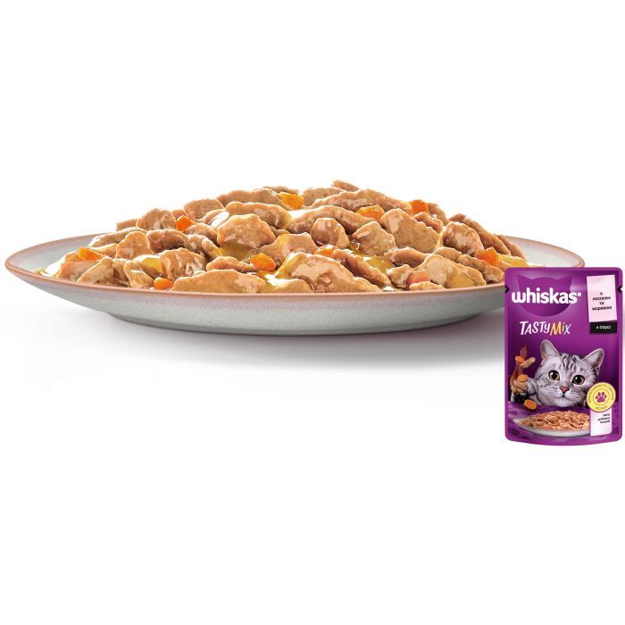 Вологий корм для кішок Whiskas TastyMix Лосось, Морква 85 г (4770608262457) зображення 3