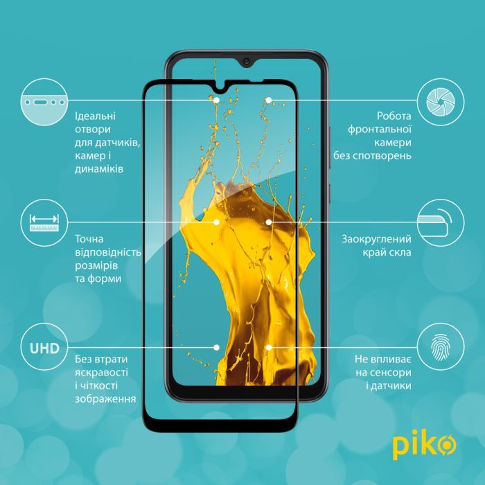 Стекло защитное Piko Full Glue Xiaomi Redmi 10A (1283126537820) изображение 3