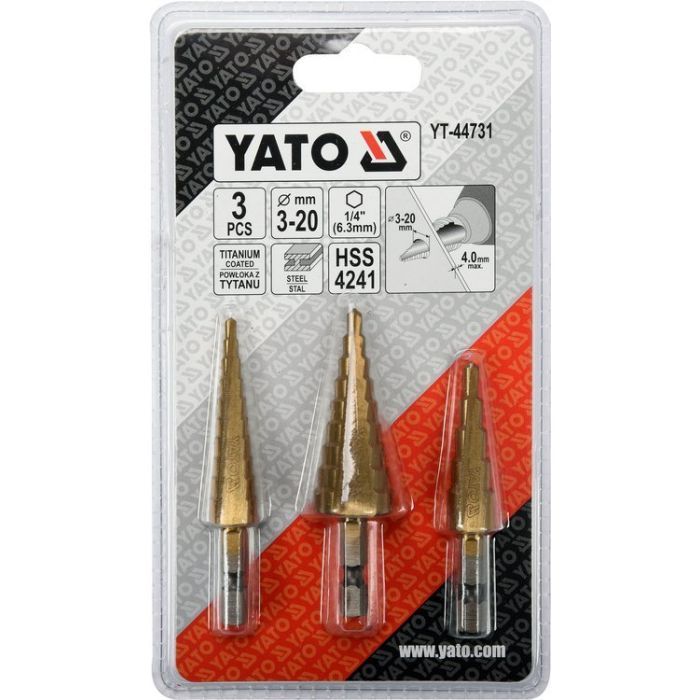Набор сверл Yato ступенчатых по металлу (YT-44731) изображение 2