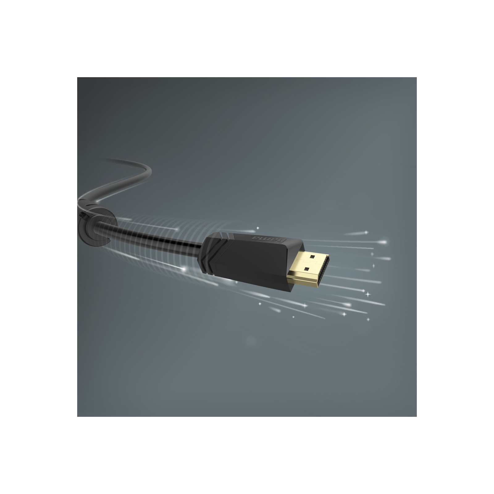 Кабель мультимедийный HDMI to HDMI 10.0m 4K Ethernet Gold Black Hama (00205009) изображение 2
