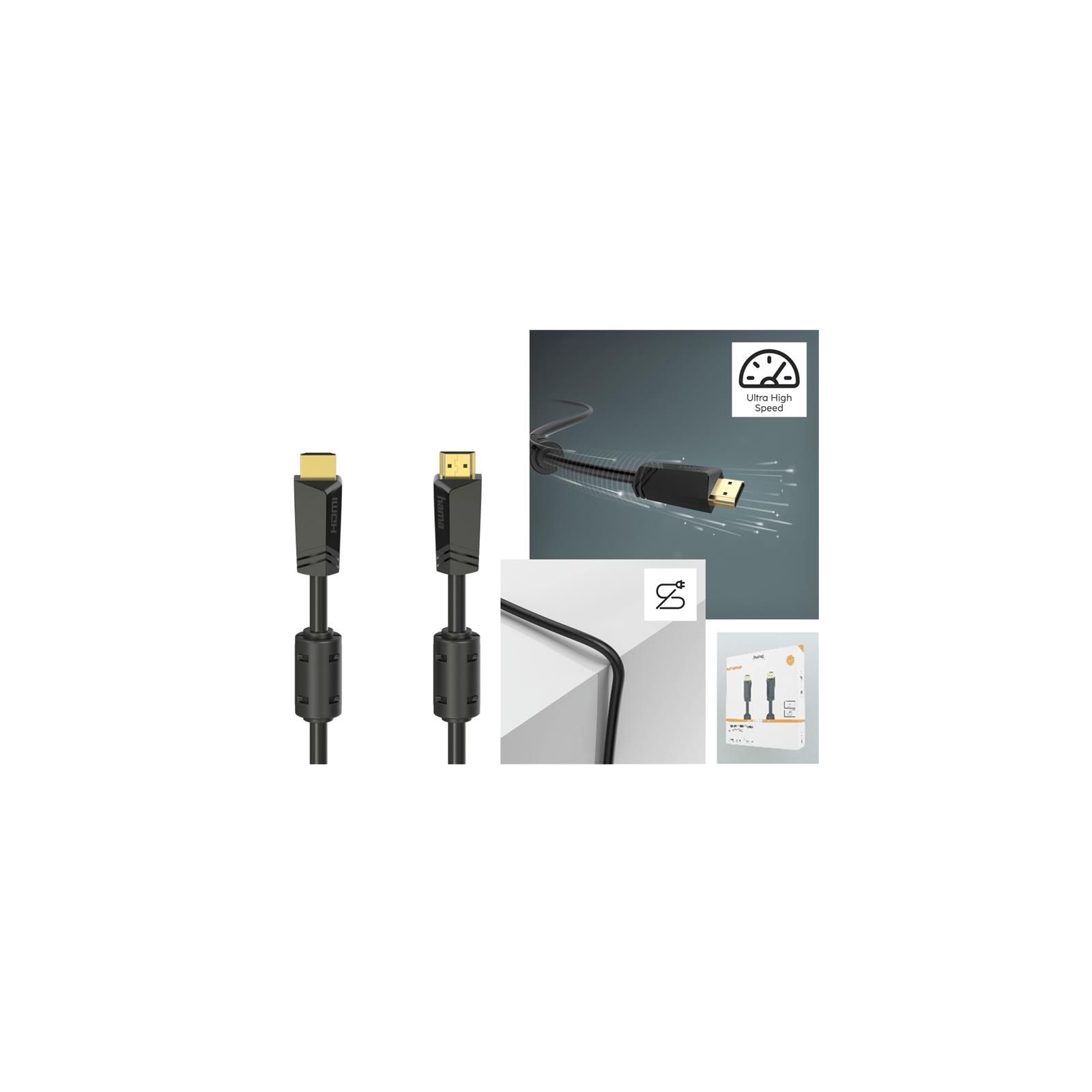 Кабель мультимедийный HDMI to HDMI 10.0m 4K Ethernet Gold Black Hama (00205009) изображение 4