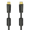 Кабель мультимедійний HDMI to HDMI 15.0m 4K Ethernet Gold Black Hama (00205010)