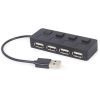 Концентратор Gembird USB 2.0 4 ports switch black (UHB-U2P4-05) зображення 2