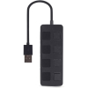 Концентратор Gembird USB 2.0 4 ports switch black (UHB-U2P4-05) зображення 4