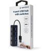 Концентратор Gembird USB 2.0 4 ports switch black (UHB-U2P4-05) зображення 5