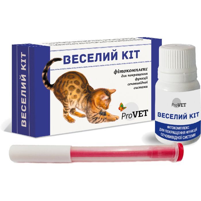 Краплі для тварин ProVET Веселий Кіт для покращення функції сечовивідної системи 20 мл (4823082417520) зображення 4