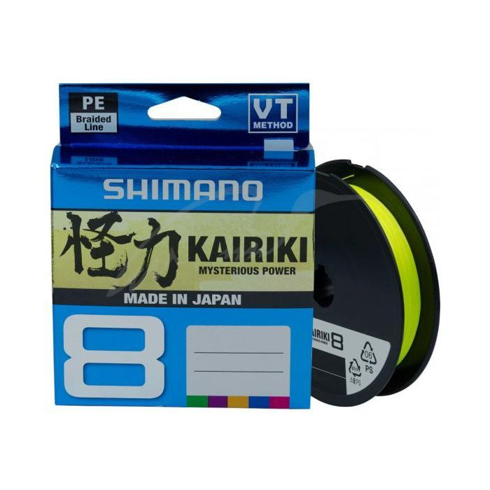 Шнур Shimano Kairiki 8 PE Yellow 150m 0.19mm 12.0kg (59WPLA58R34)