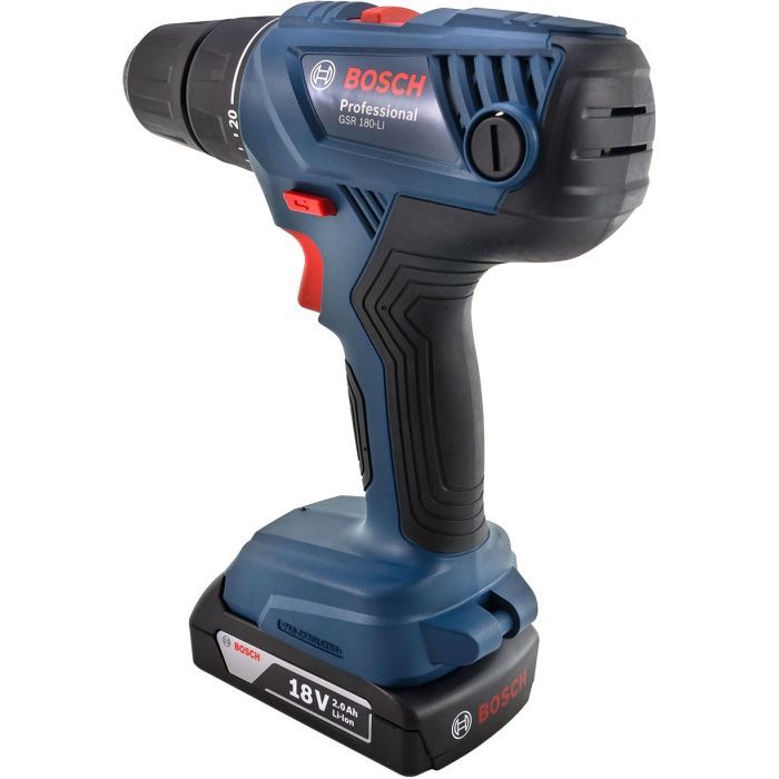 Шуруповерт Bosch GSR 180 LI+2х2.0 Ah+Набор бит 11 шт. + набор сверл 12 шт. (0.601.9F8.10A) изображение 5
