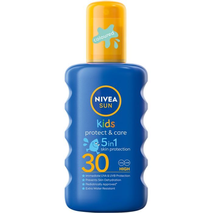 Средство от загара Nivea Sun Kids Детский солнцезащитный спрей Защита и уход SPF 30 200 мл (4005808854035/5900017067766)