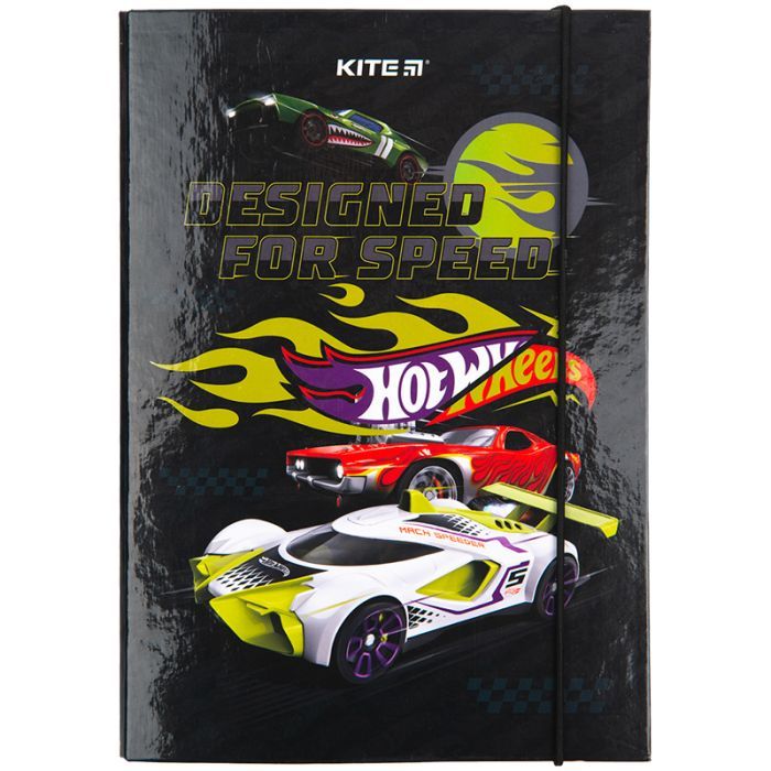 Папка для тетрадей Kite В5 на резинке Hot Wheels, картон (HW23-210) изображение 2