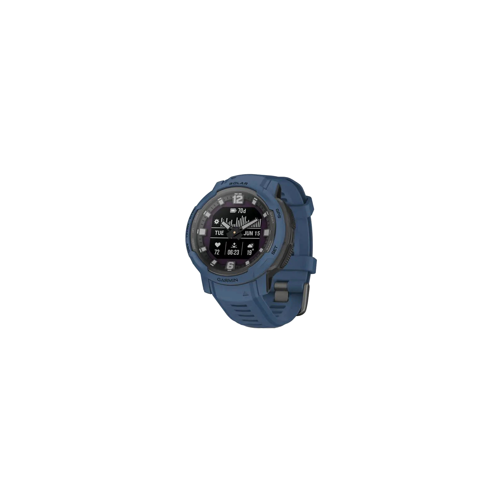 Смарт-часы Garmin Instinct Crossover Solar, Tidal Blue, GPS (010-02730-02)