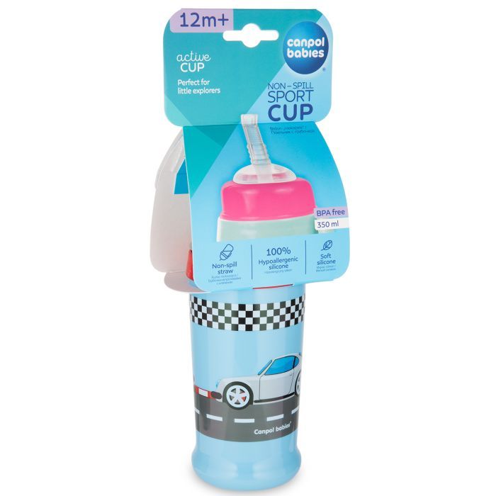 Поїльник-непроливайка Canpol babies Racing Темно-синій 350 мл (56/516_blud) зображення 3