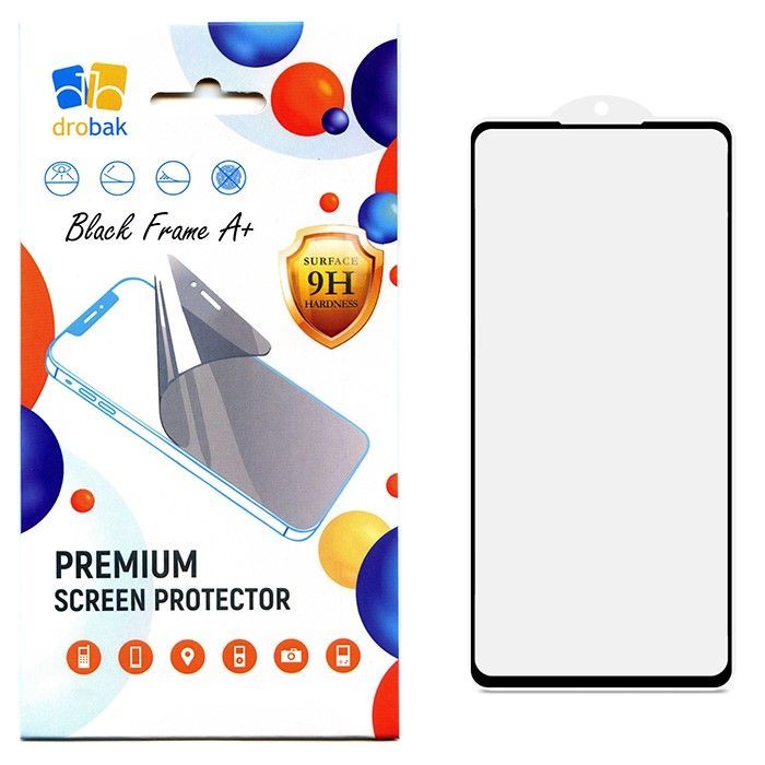 Стекло защитное Drobak Google Pixel 6a Black Frame A+ (717158)