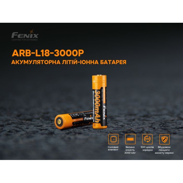 Аккумулятор Fenix 18650 3000 mAh (ARB-L18-3000P) изображение 4