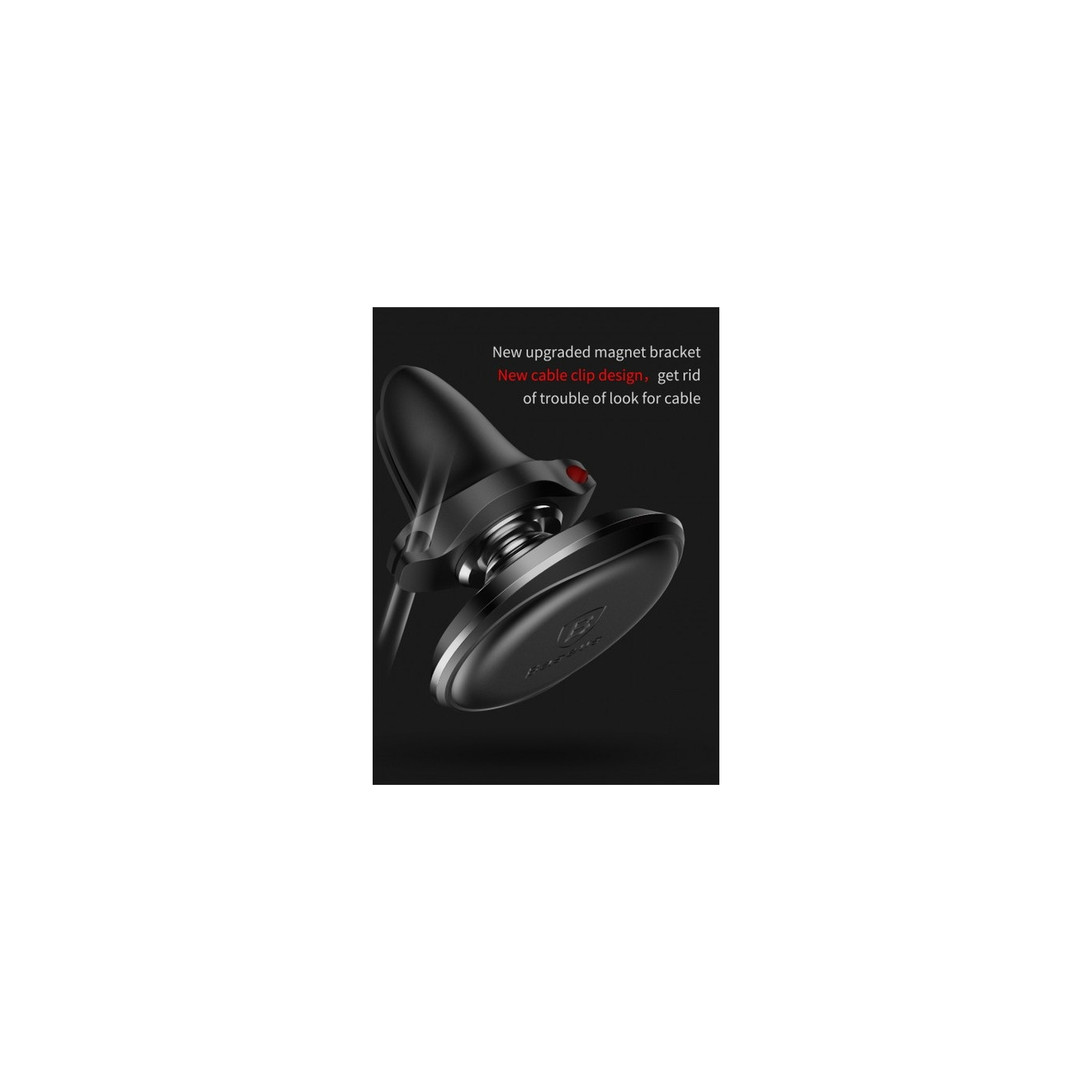 Универсальный автодержатель Baseus Magnetic Air Vent Car Mount Holder Black (SUGX-A01) изображение 6