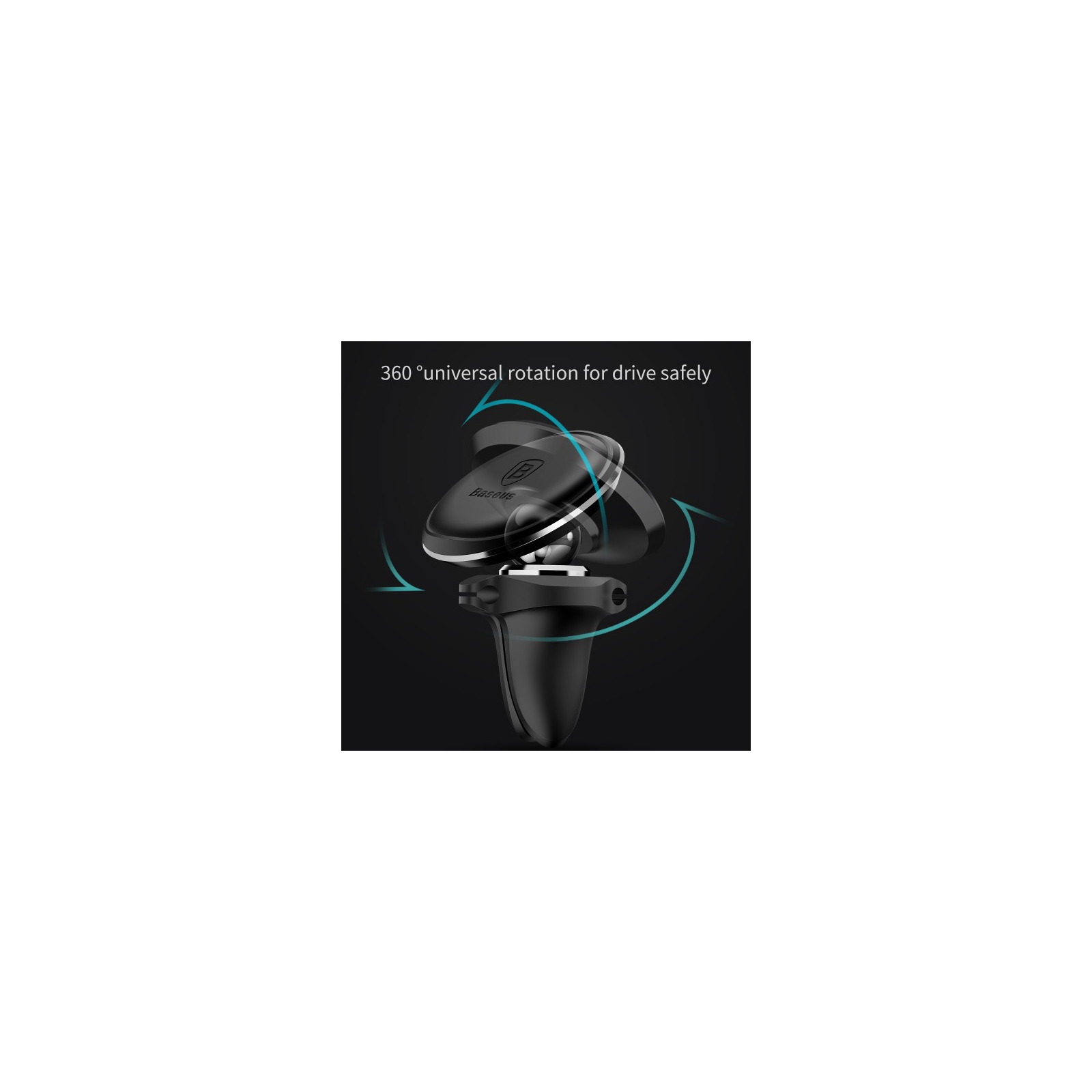 Универсальный автодержатель Baseus Magnetic Air Vent Car Mount Holder Black (SUGX-A01) изображение 8