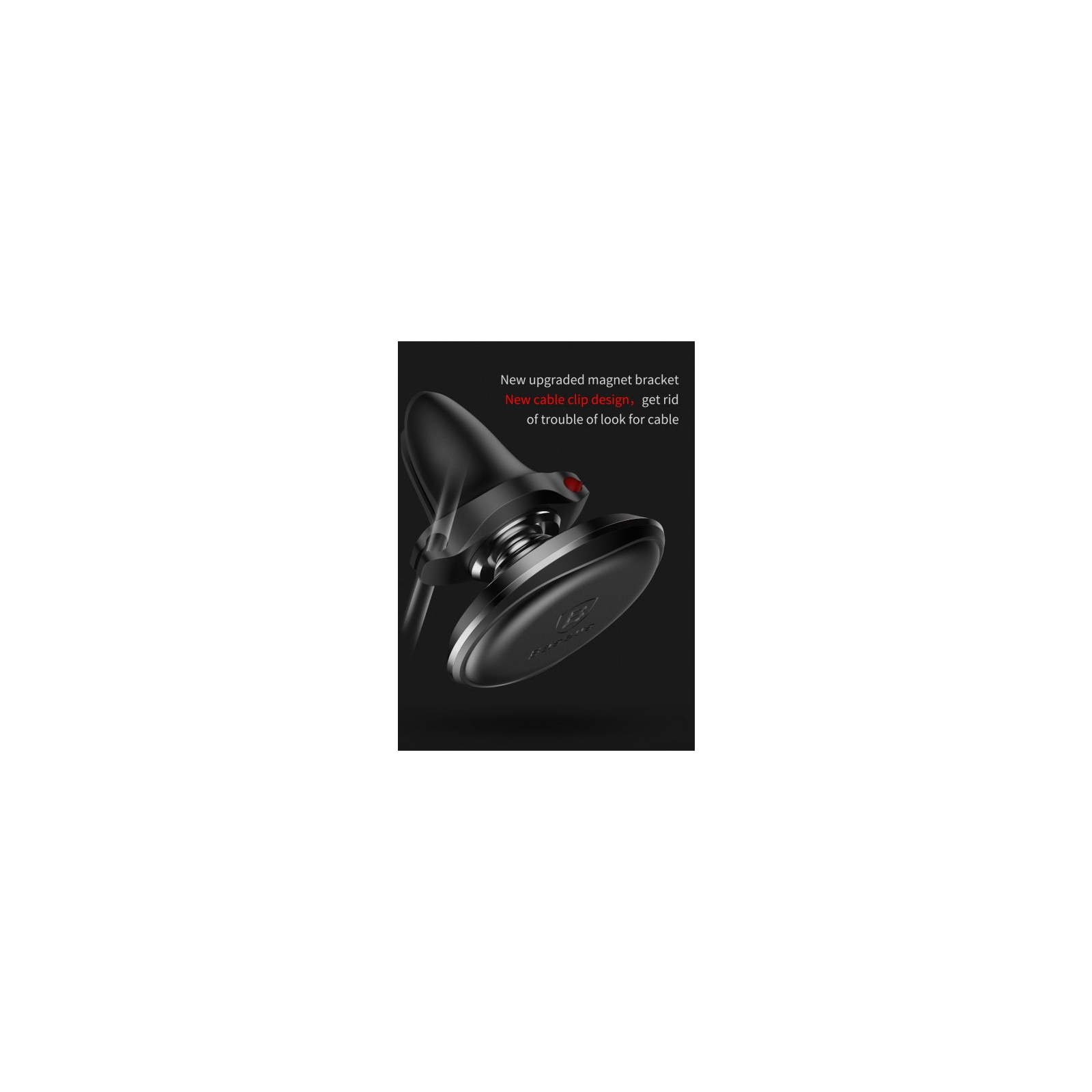Универсальный автодержатель Baseus Magnetic Air Vent Car Mount Holder Black (SUGX-A01) изображение 9