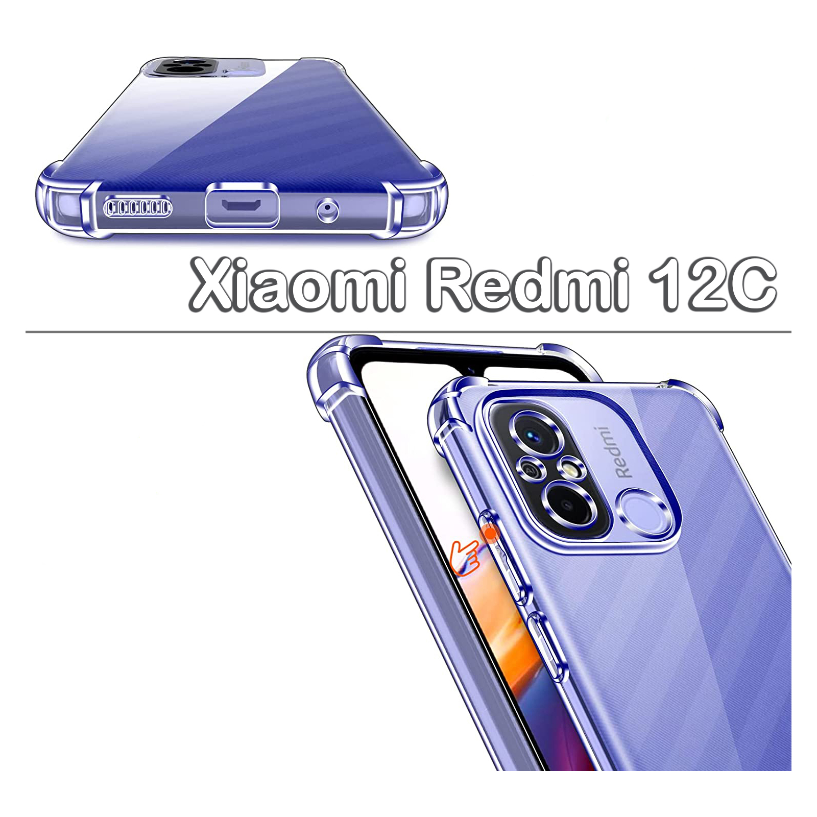 Чехол для мобильного телефона BeCover Anti-Shock Xiaomi Redmi 12C Clear (709176) изображение 6