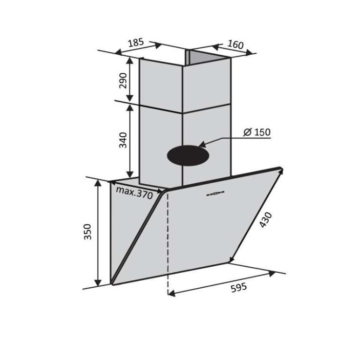 Витяжка кухонна Ventolux MIRROR 60 IVG (1000) TRC зображення 8