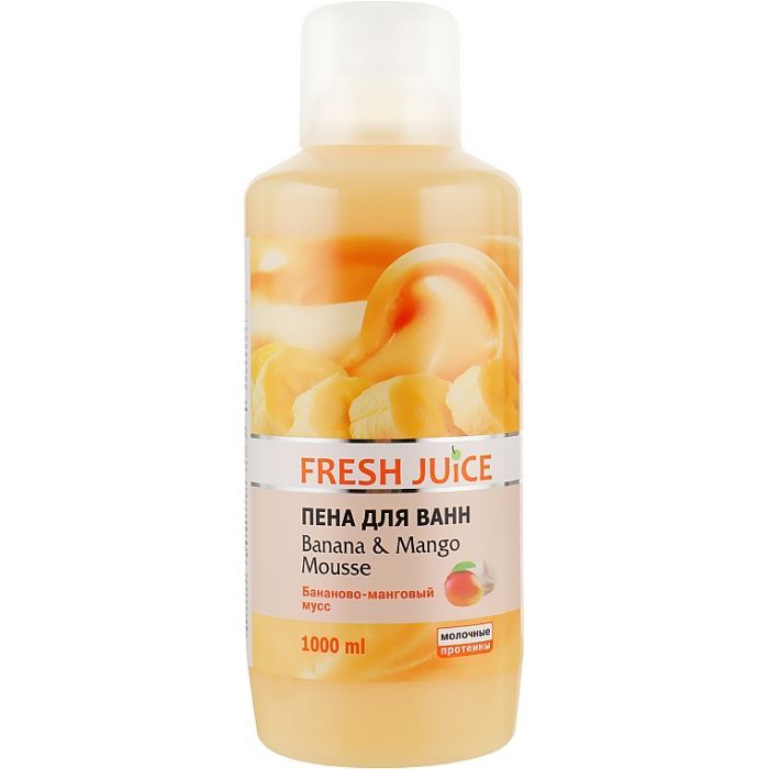 Пена для ванн Fresh Juice Banana & Mango Mousse 1000 мл (4823015923173)