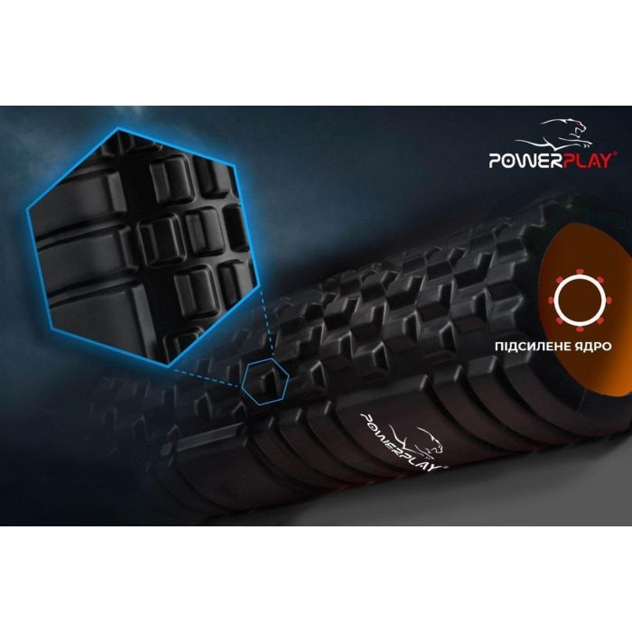 Масажний ролик PowerPlay 4025 Massage Roller 33x14см Синій (PP_4025_Blue) зображення 3