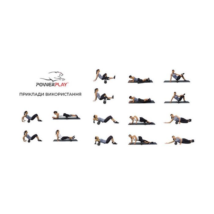 Масажний ролик PowerPlay 4025 Massage Roller 33x14см Синій (PP_4025_Blue) зображення 6