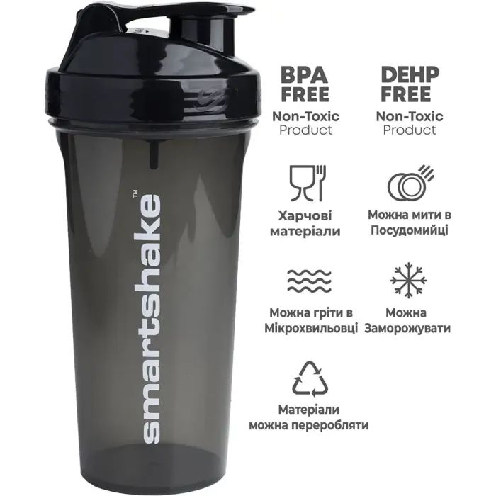 Шейкер спортивный SmartShake Lite 1000ml Glossy-Navy Blue (10611402) изображение 4