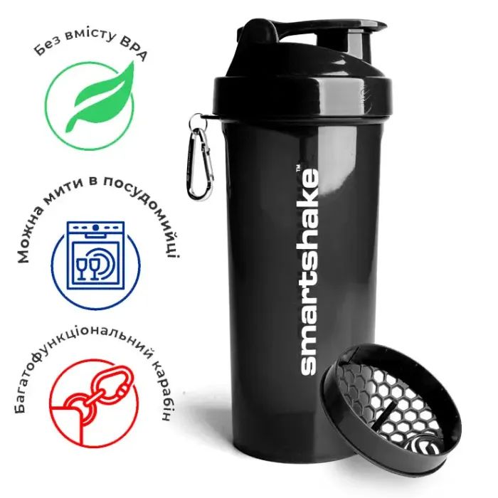 Шейкер спортивный SmartShake Lite 1000ml Glossy-Navy Blue (10611402) изображение 6