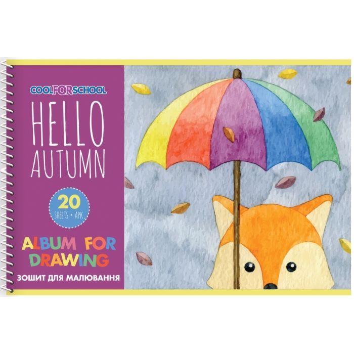 Альбом для рисования Cool For School на пружине Animals 20 листов (CF60903)
