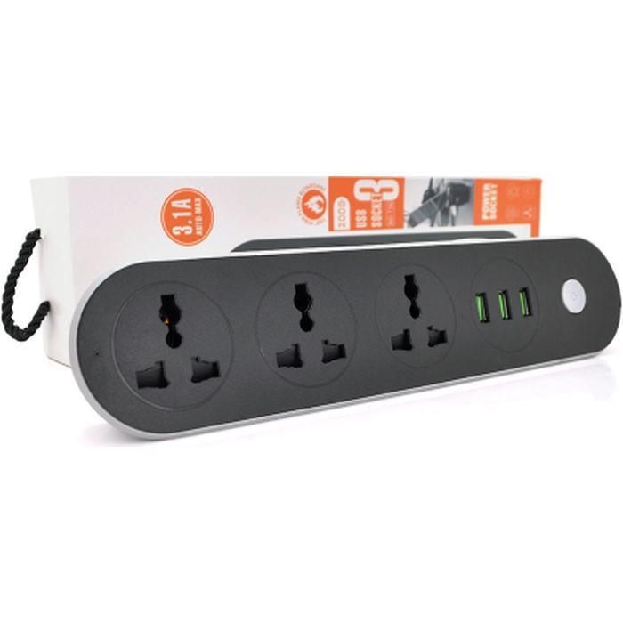 Сетевой фильтр питания Voltronic TВ-Т56, 3роз, 3*USB Black (ТВ-Т56-Black) изображение 2