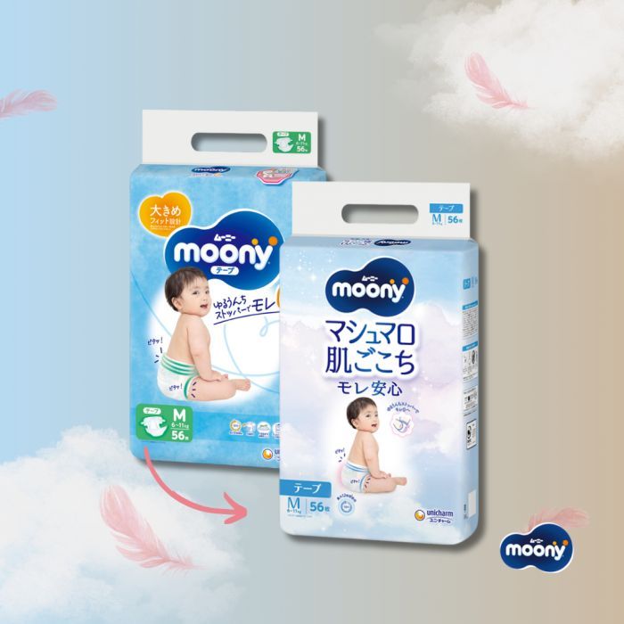 Підгузки Moony Unicharm Розмір M 6-11 кг, 56 шт (4903111141937) зображення 2