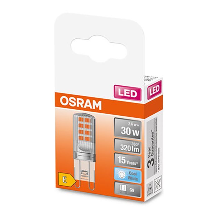 Лампочка Osram LED PIN30 2,6W/840 230V CL G9 (4058075432369) изображение 5