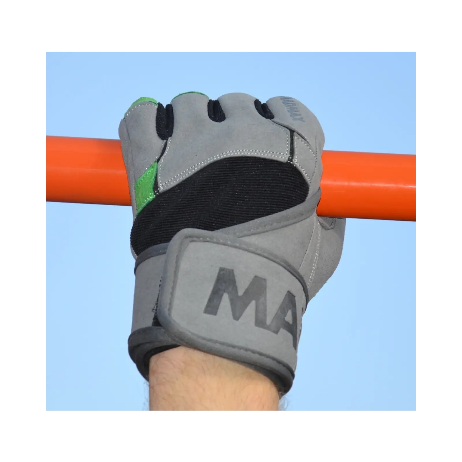 Рукавички для фітнесу MadMax MFG-860 Wild Grey/Green L (MFG-860_L) зображення 10