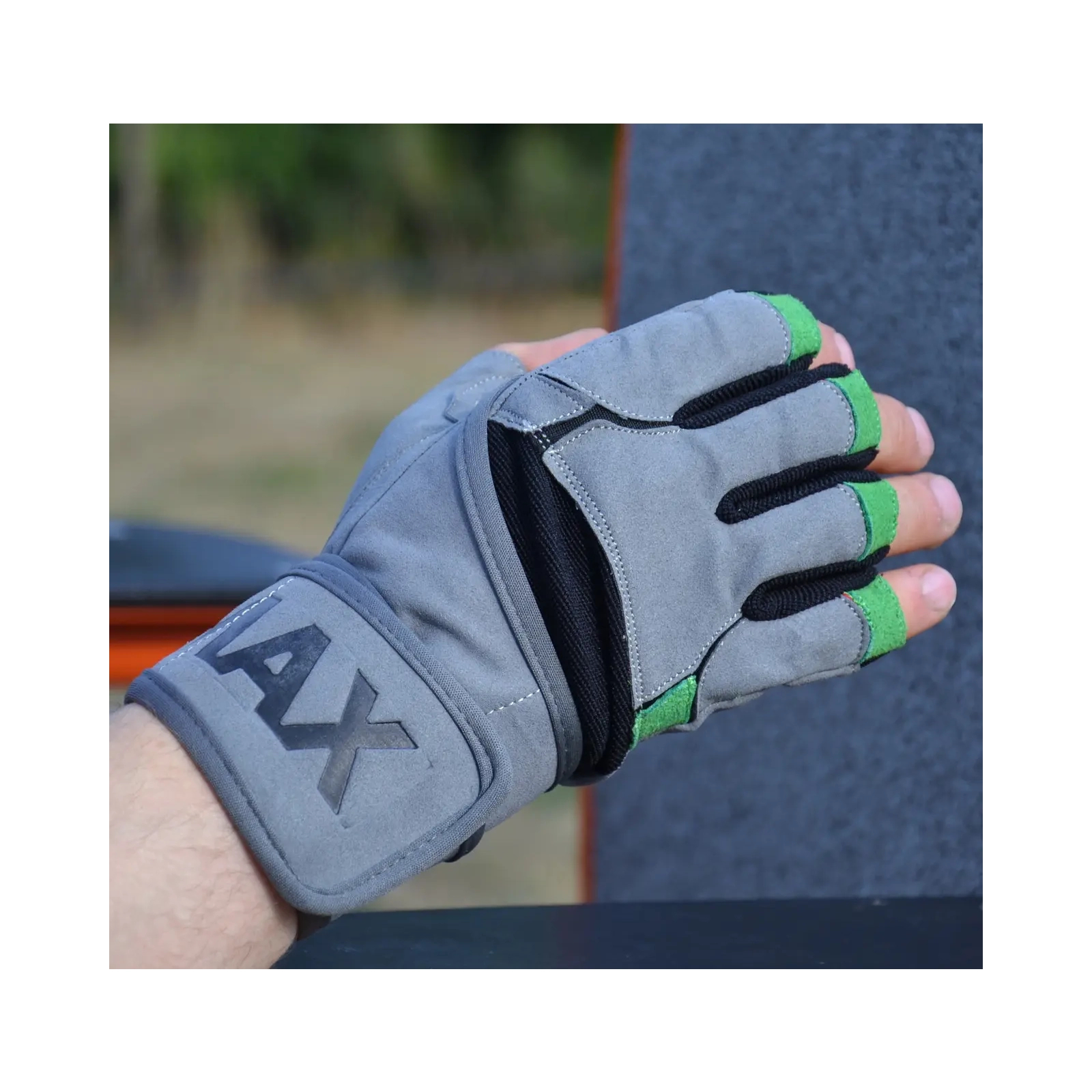Перчатки для фитнеса MadMax MFG-860 Wild Grey/Green XXL (MFG-860_XXL) изображение 3