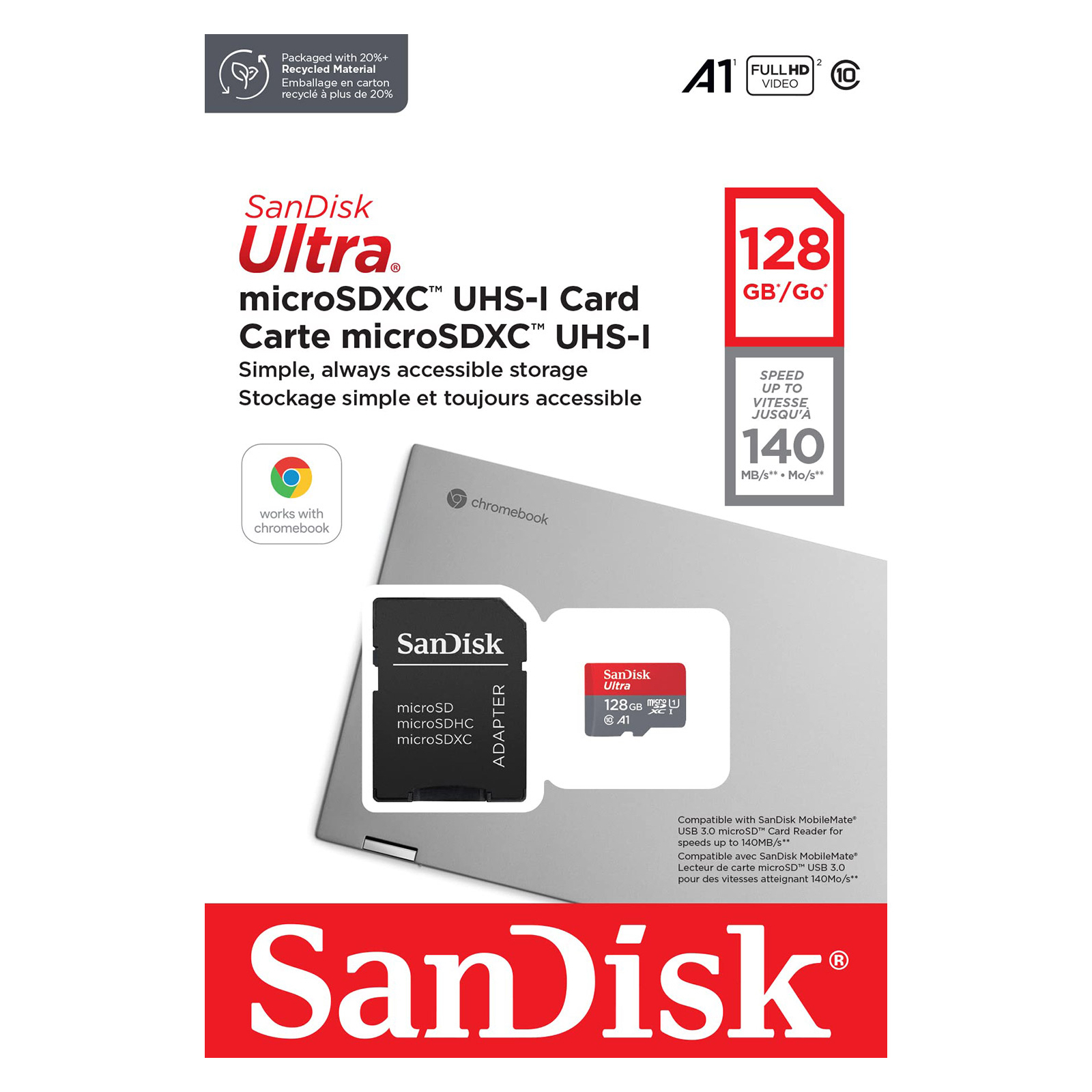 Карта памяти SanDisk 128GB microSD class 10 UHS-I Ultra (SDSQUAB-128G-GN6MA) изображение 4