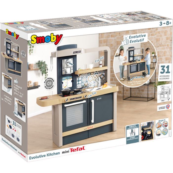 Игровой набор Smoby Интерактивная кухня Тефаль Эволюшн с регулировкой высоты и аксессуарами (312308) изображение 2