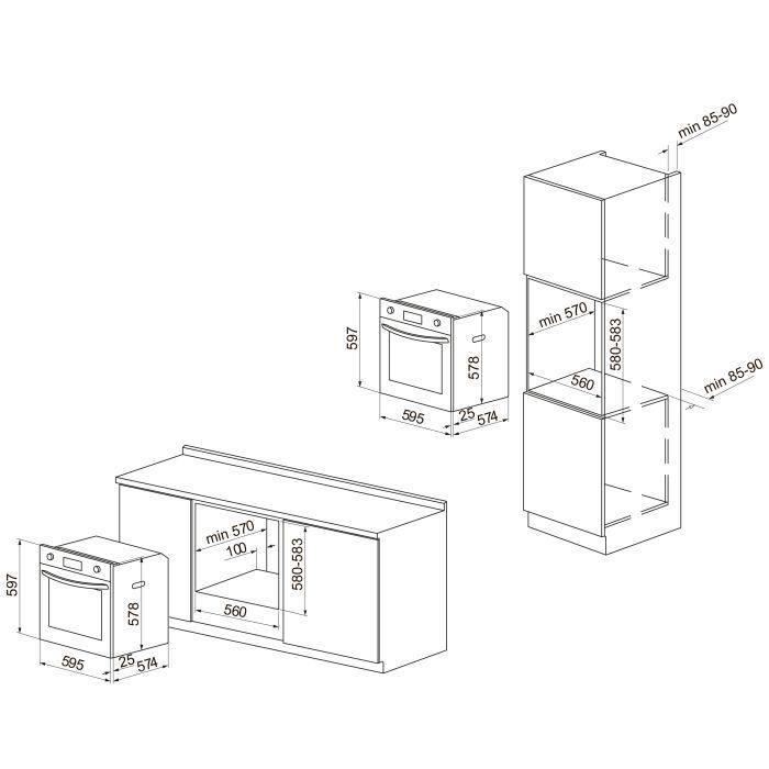 Духовой шкаф Pyramida PO 93 M GBL изображение 11
