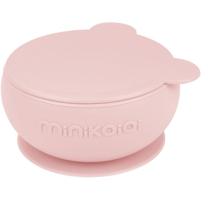 Тарілка дитяча MinikOiOi Bowly глибока з кришкою на присосці Pinky Pink (101080002)