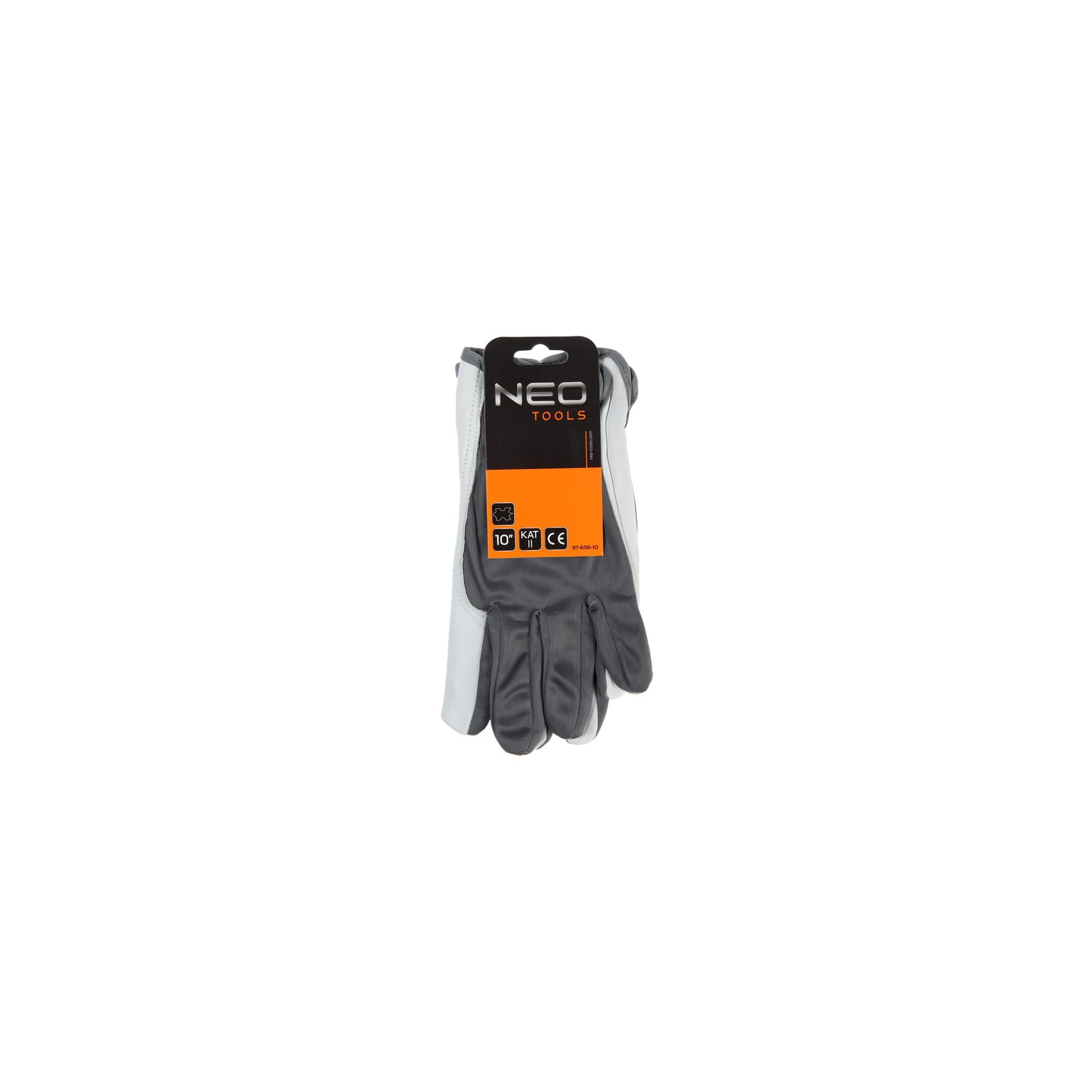 Защитные перчатки Neo Tools козья кожа, фиксация запястья, р.10, черно-белый (97-655-10) изображение 4