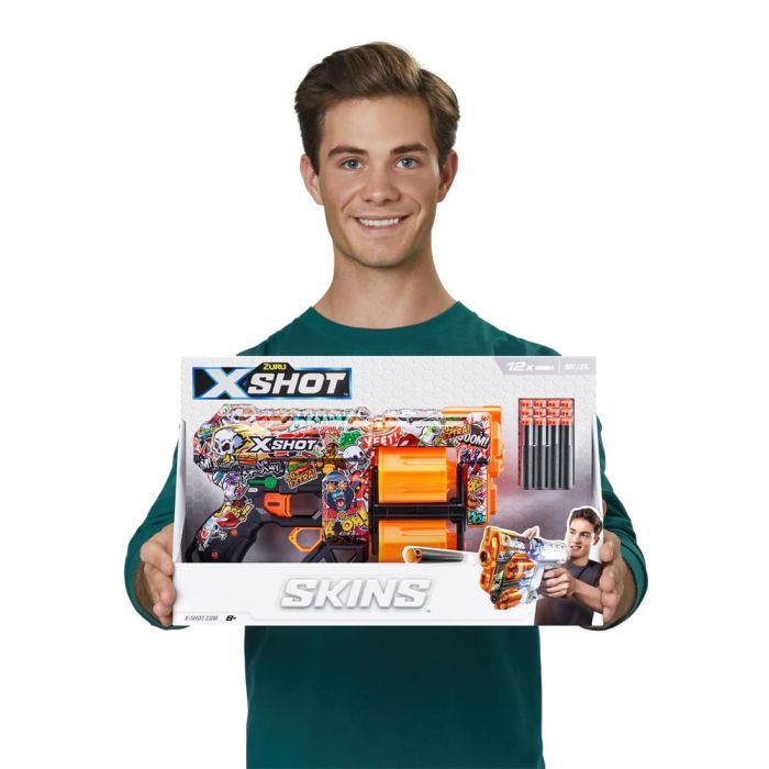 Іграшкова зброя Zuru X-Shot Швидкострільний бластер Skins Dread Sketch (12 патронів) (36517H) зображення 5