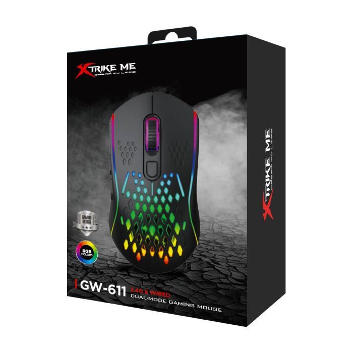 Мышка Xtrike ME GW-611 Wireless RGB Black (GW-611) изображение 7