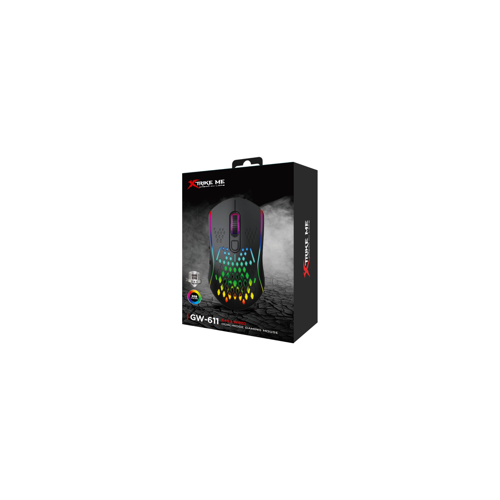 Мишка Xtrike ME GW-611 Wireless RGB Black (GW-611) зображення 7