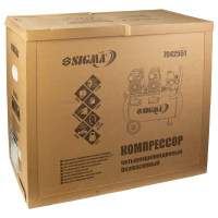 Компрессор Sigma четырехцилиндровый безмасляный 2.2кВт 1400об/мин 320л/мин 8бар 50л (7042551) изображение 9
