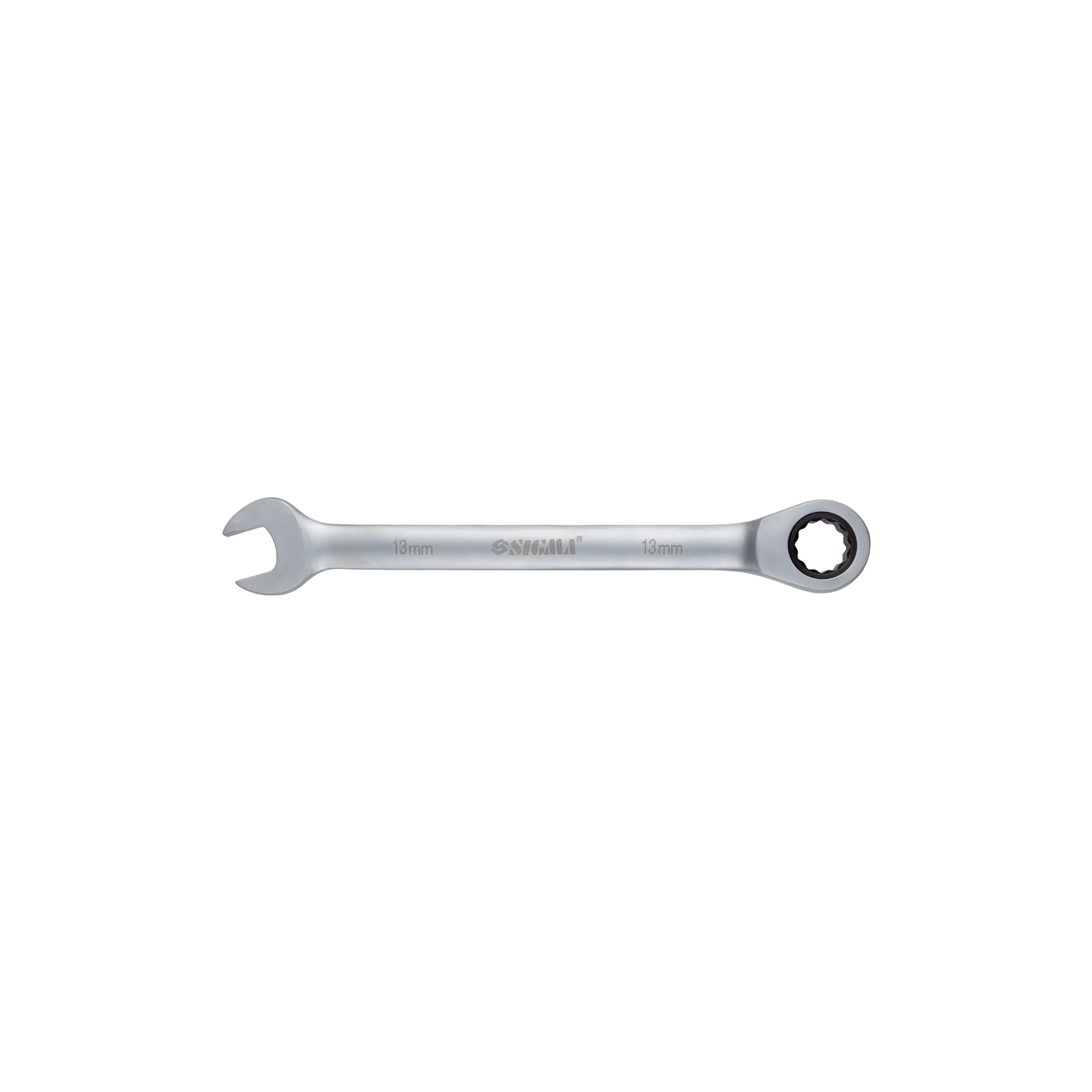 Ключ Sigma рожково-накидной с трещеткой 10мм CrV satine (6022101)
