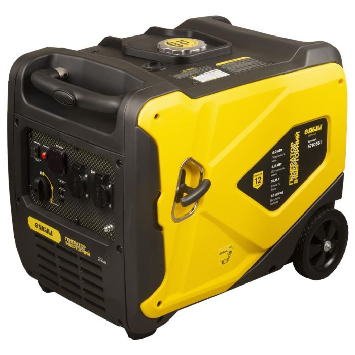 Генератор Sigma инверторный, 4.0/4.2kW, 50dB, ручной запуск (5710661)