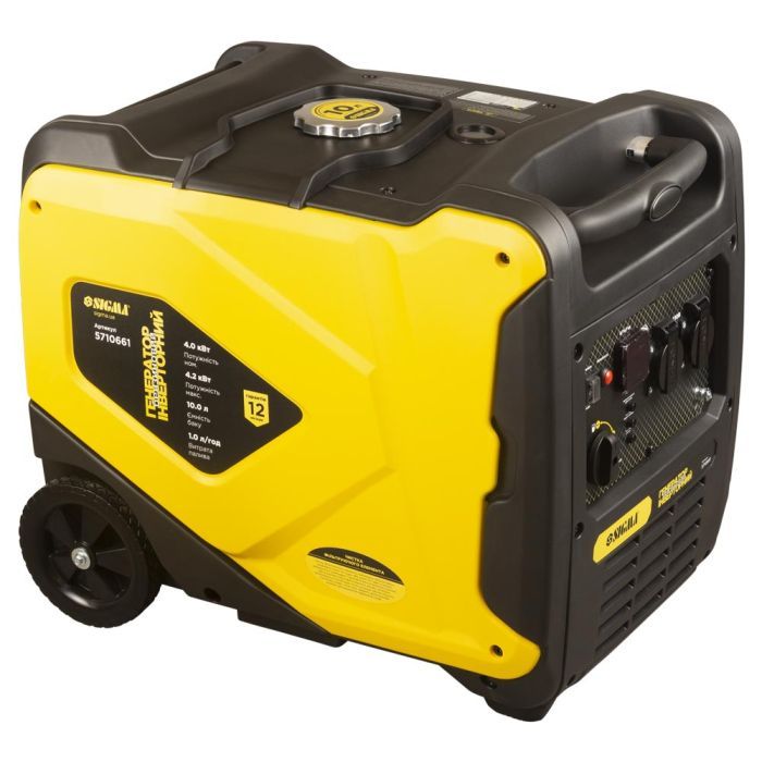 Генератор Sigma инверторный, 4.0/4.2kW, 50dB, ручной запуск (5710661) изображение 8