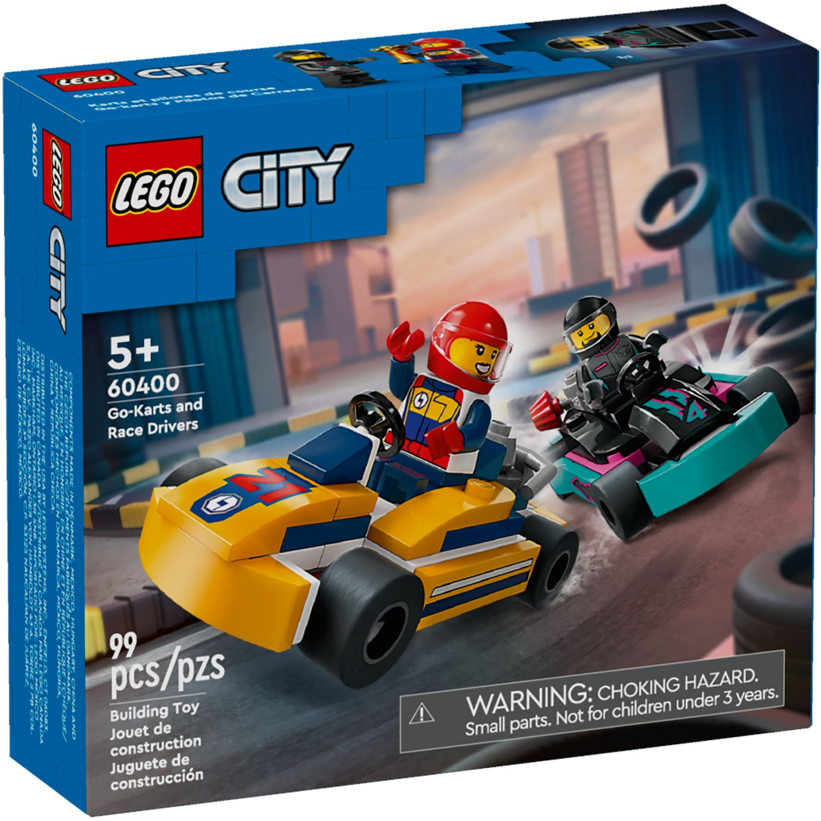 Конструктор LEGO City Картинг и гонщики 99 деталей (60400)