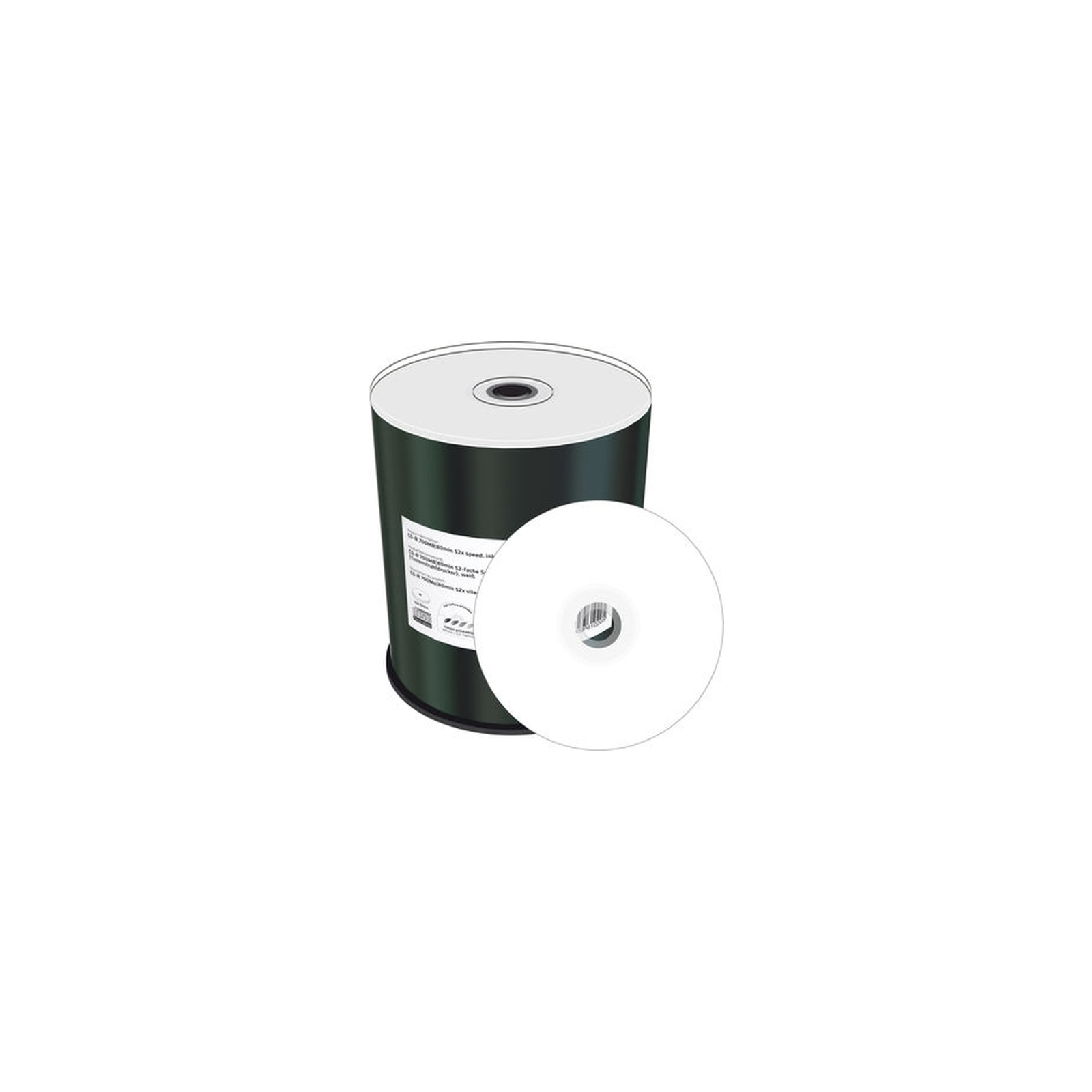 Диск CD Mediarange CD-R 700MB 80min 52x speed, inkjet fullsurface printable, Cake 100 (MR203)