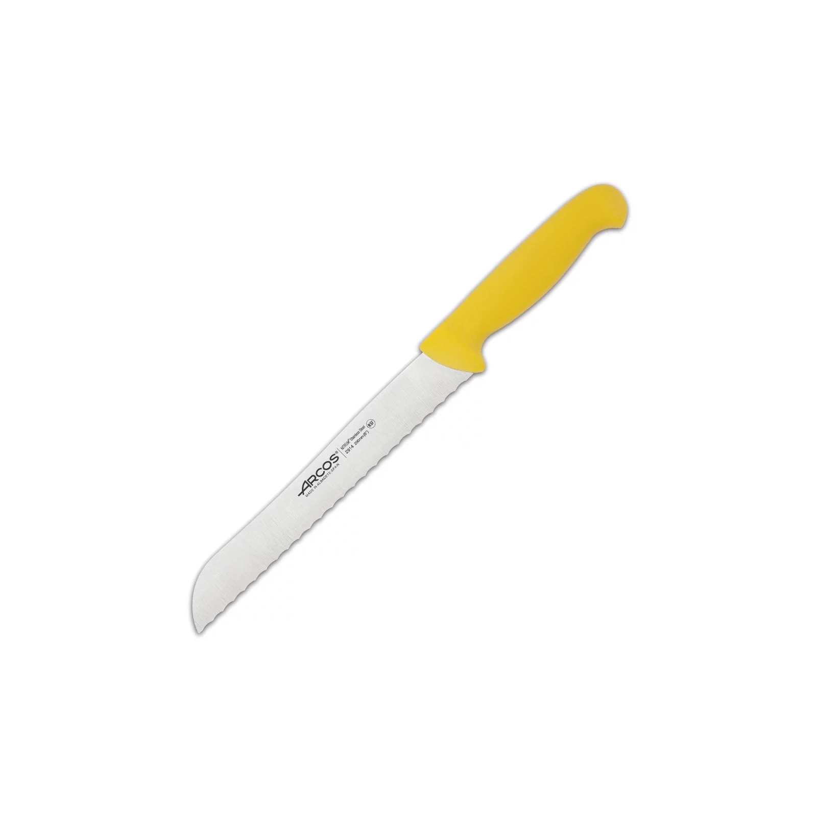 Кухонный нож Arcos серія "2900" для хліба 200 мм Жовтий (291400)